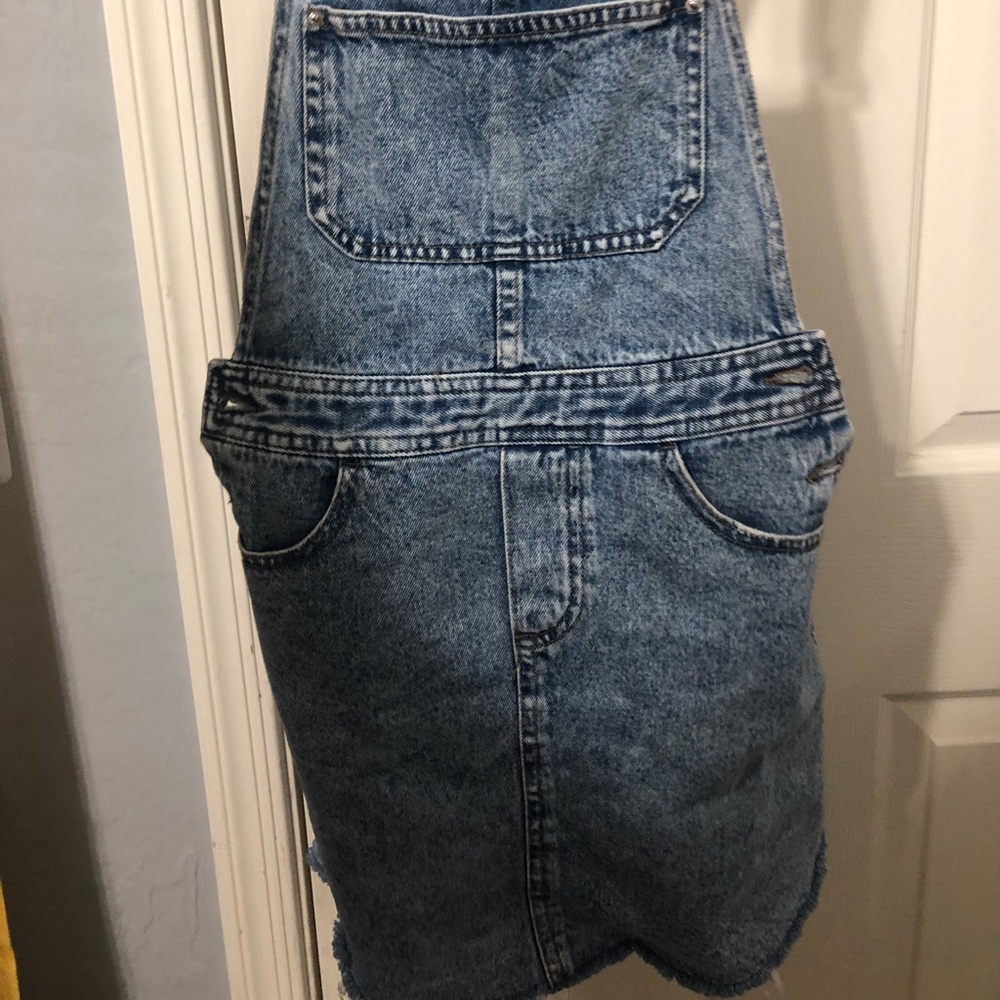 Denim overall dress